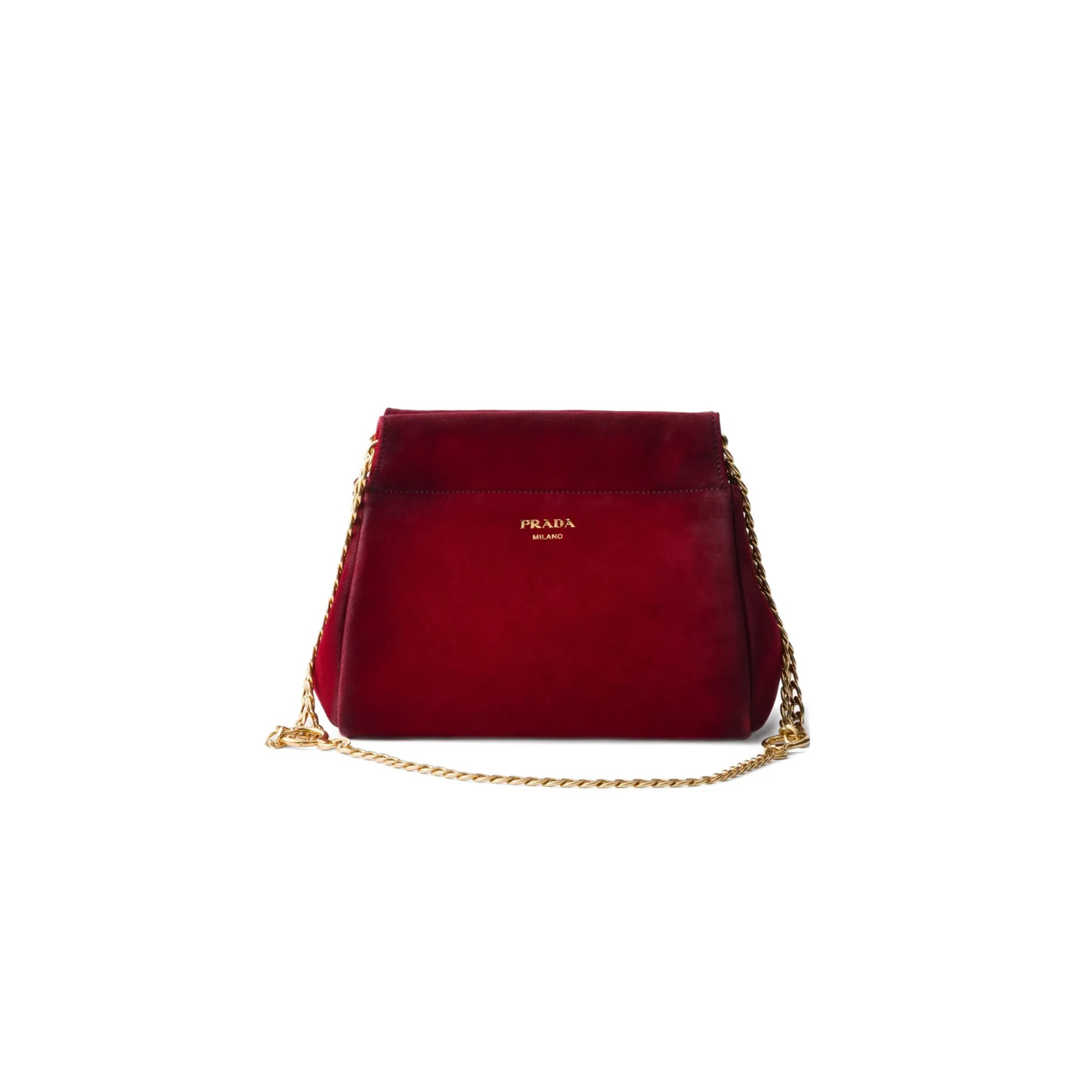 Pra*a enchaÎnÉ mini suede bag 1bc263 (22*18*11.5cm)